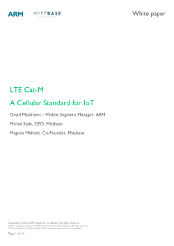 LTE Cat-M A Cellular Standard for IoT
