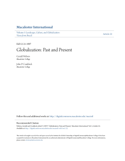 Globalization: Past and Present