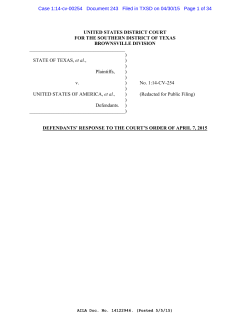 DOJ filing, submitted along with an in camera production of