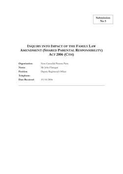 inquiry into impact of the family law amendment