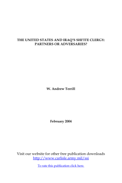 The United States and Iraq`s Shi`ite Clergy