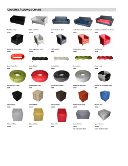 COUCHES / LOUNGE CHAIRS