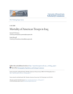 Mortality of American Troops in Iraq