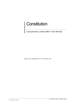 Constitution - Computershare