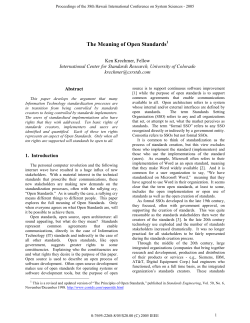The Meaning of Open Standards