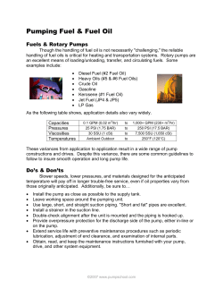 Pumping Fuel and Fuel Oil
