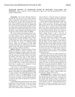 PLANETARY DEFENSE: AN INTEGRATED SYSTEM OF