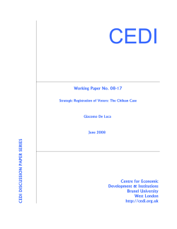 Strategic Registration of Voters: The Chilean Case