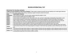 READING INFORMATIONAL TEXT