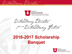 2016-2017 Scholarship Recipients