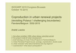 Urban renewal projects in Flanders 2002-2013, a