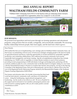 2012 Annual Report - Waltham Fields Community Farm