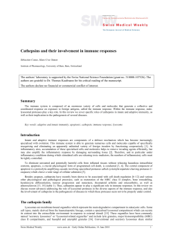 Cathepsins and their involvement in immune responses