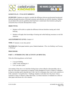 Elementary Lesson-I Was Just Kidding