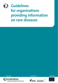 Guidelines for organisations providing information on rare
