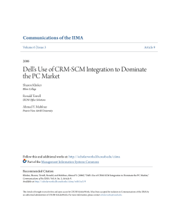 Dell`s Use of CRM-SCM Integration to Dominate the PC Market