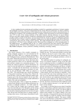 A new view of earthquake and volcano precursors