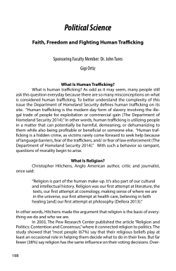 Faith, Freedom and Fighting Human Trafficking