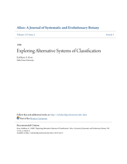 Exploring Alternative Systems of Classification