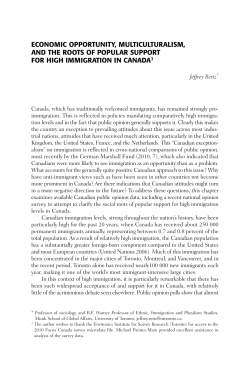 economic opportunity, multiculturalism, and the roots of popular