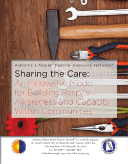 Sharing the Care - Alabama Lifespan Respite Resource Network