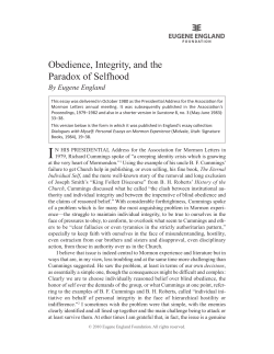 Obedience, Integrity, and the Paradox of Selfhood.