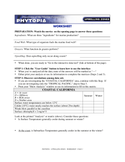 WORKSHEET COASTAL CALIFORNIA