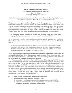 Do All Languages Have Word Accent?