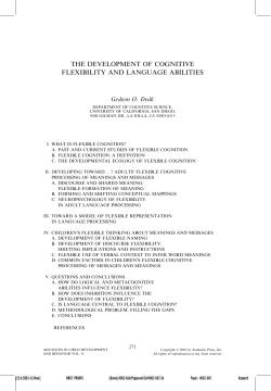the development of cognitive flexibility and language abilities