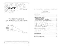 the interference of two coherent wave sources