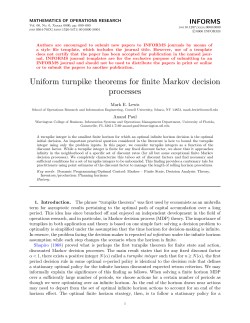 Uniform turnpike theorems for finite Markov decision