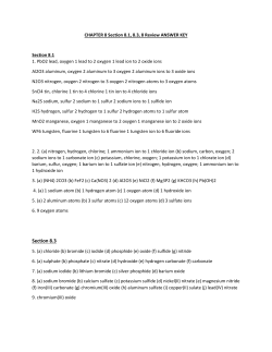CHAPTER 8 Sections 8.1, 8.3, Review Answer Key