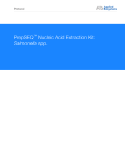 PrepSEQ&trade; Nucleic Acid Extraction Kit Salmonella spp Protocol (PN