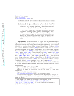Construction of nested space-filling designs