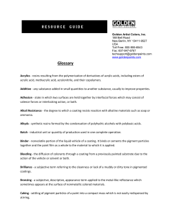 Glossary - Golden Artist Colors, Inc.