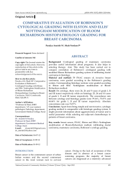 comparative evaluation of robinson`s cytological grading with elston