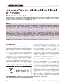 Heterotopic Pancreas in Gastric Antrum