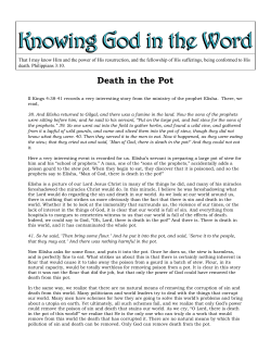 Death in the Pot - Knowing God in the Word