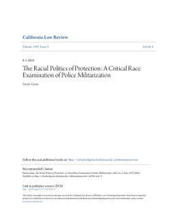 The Racial Politics of Protection: A Critical Race Examination of