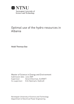 Optimal use of the hydro resources in Albania