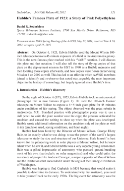 Hubble`s Famous Plate of 1923: a Story of Pink Polyethylene