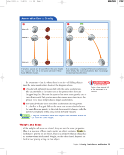Acceleration Due to Gravity