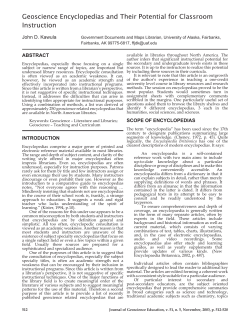 Geoscience Encyclopedias and Their Potential for