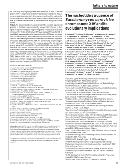 Genome`s letter 3-11 p75-105 - Saccharomyces Genome Database