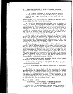 "5. Persons convicted of bribery, perjury, larceny or any infamous