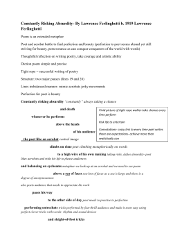 Constantly Risking Absurdity- By Lawrence Ferlinghetti b. 1919