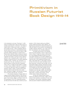 Primitivism in Russian Futurist Book Design 1910&ndash;14