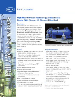 High Flow Filtration Technology Available as a Rental Skid