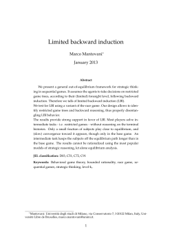 Limited backward induction