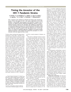 Timing the Ancestor of the HIV